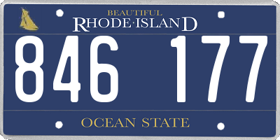 RI license plate 846177