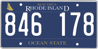 RI license plate 846178
