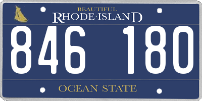 RI license plate 846180