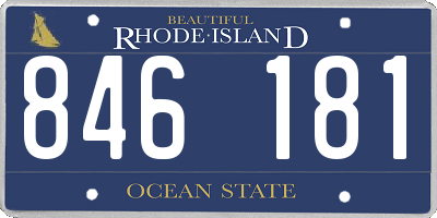 RI license plate 846181