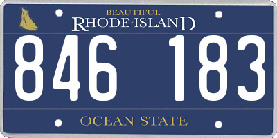 RI license plate 846183