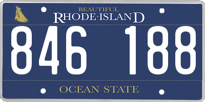 RI license plate 846188