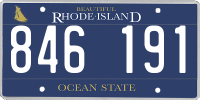 RI license plate 846191