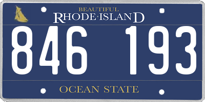 RI license plate 846193