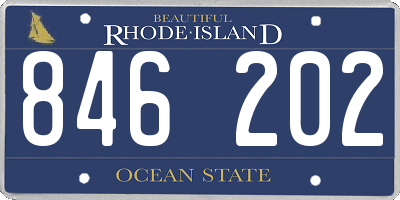 RI license plate 846202