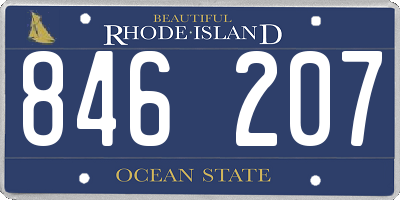 RI license plate 846207