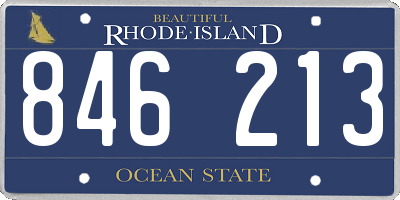 RI license plate 846213
