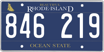 RI license plate 846219