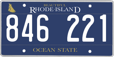 RI license plate 846221