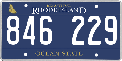 RI license plate 846229