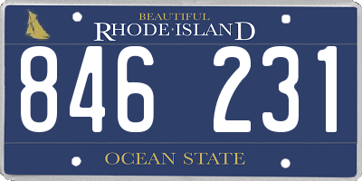 RI license plate 846231