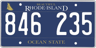 RI license plate 846235