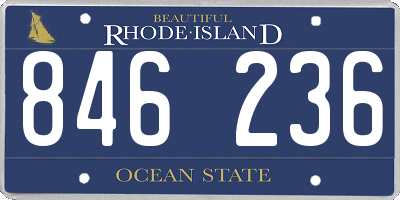RI license plate 846236