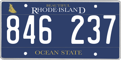 RI license plate 846237