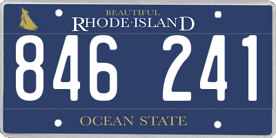 RI license plate 846241