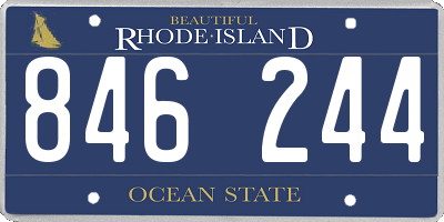 RI license plate 846244