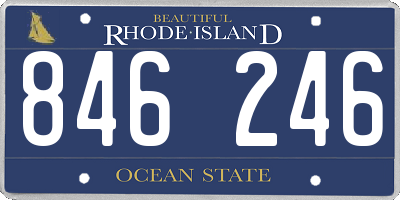 RI license plate 846246