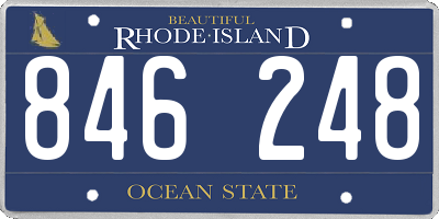 RI license plate 846248
