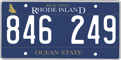 RI license plate 846249