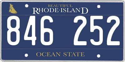 RI license plate 846252