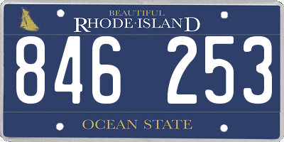 RI license plate 846253