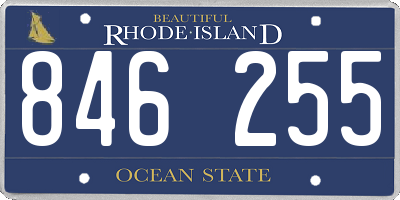RI license plate 846255