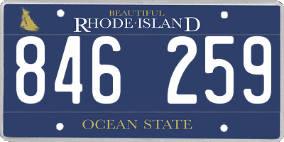 RI license plate 846259