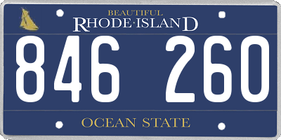 RI license plate 846260