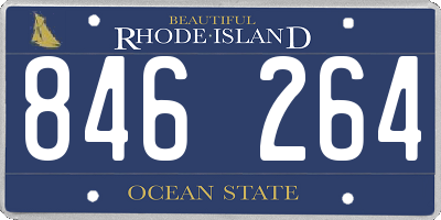 RI license plate 846264