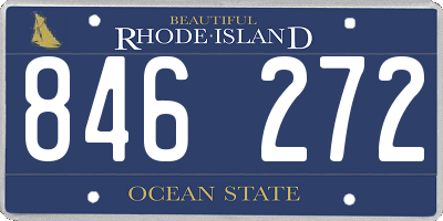RI license plate 846272