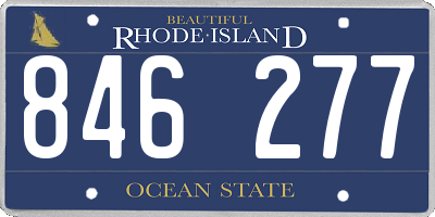 RI license plate 846277