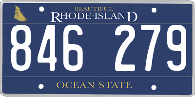 RI license plate 846279