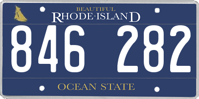 RI license plate 846282