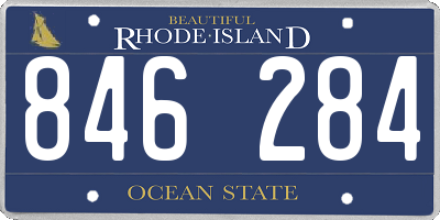 RI license plate 846284