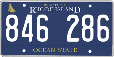 RI license plate 846286