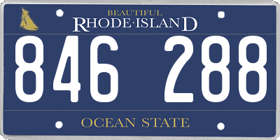 RI license plate 846288
