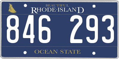 RI license plate 846293