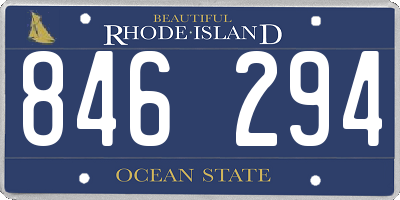 RI license plate 846294