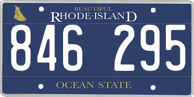 RI license plate 846295