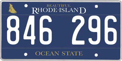 RI license plate 846296