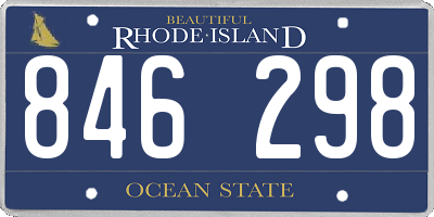 RI license plate 846298