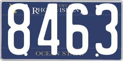 RI license plate 8463