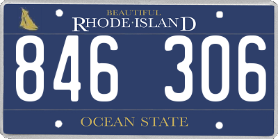 RI license plate 846306