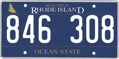 RI license plate 846308