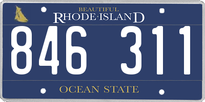 RI license plate 846311