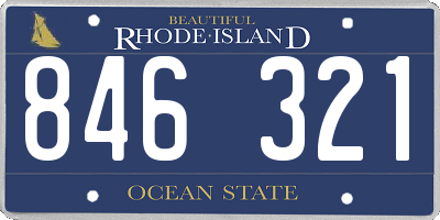 RI license plate 846321