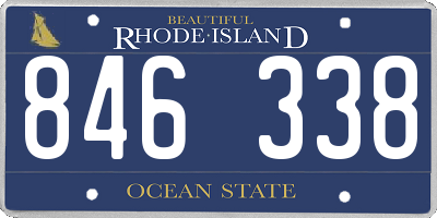 RI license plate 846338