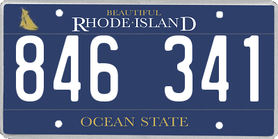 RI license plate 846341