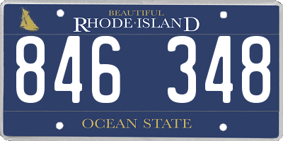 RI license plate 846348