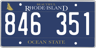 RI license plate 846351